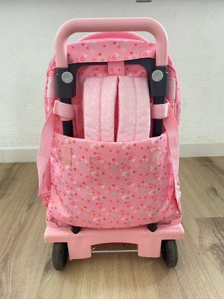 Mochila con ruedas y carrito escolar