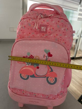 Mochila con ruedas y carrito escolar