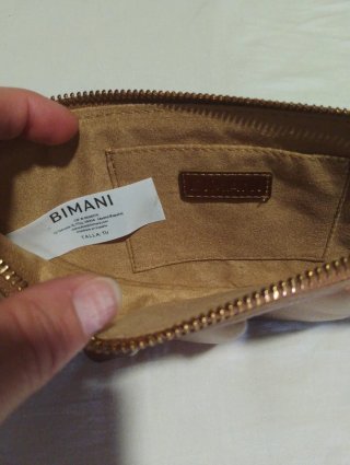 Bolso de mano bronce metalizado bimani
