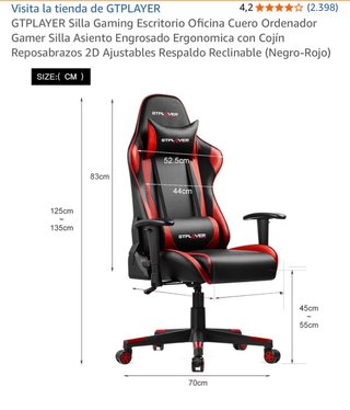 Silla Escritorio Gaming Ergonómica GTPLAYER