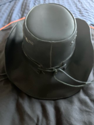 Sombrero Vaquero Cuero Negro Hebilla Motera