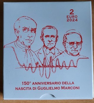 Moneda 2€ Vaticano 2024 PROOF Guglielmo Marconi