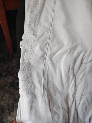 Sábana encimera 90 cm antigua puntilla