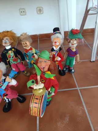 Set di 11 pupazzi pagliacci in peluche
