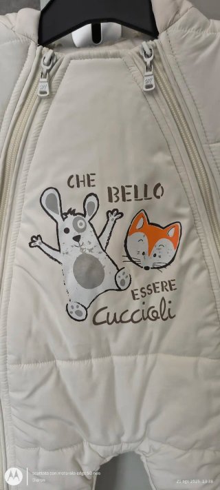 Tuta imbottita neonato 6/9 mesi