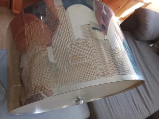 Lámpara de techo diseño  plateada ciudad 5€