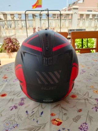 Casco HJC Negro y Rojo talla M
