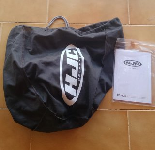 Casco HJC Negro y Rojo talla M