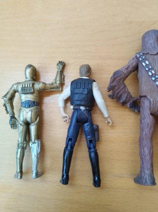 Lote Star Wars - C-3PO Han Solo y Chewbacca