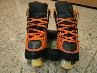 Patins Quad Laranja e Preto