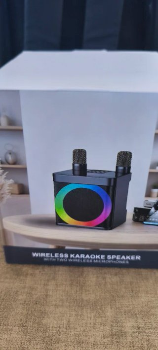 Karaoke Portátil con 2 Micrófonos
