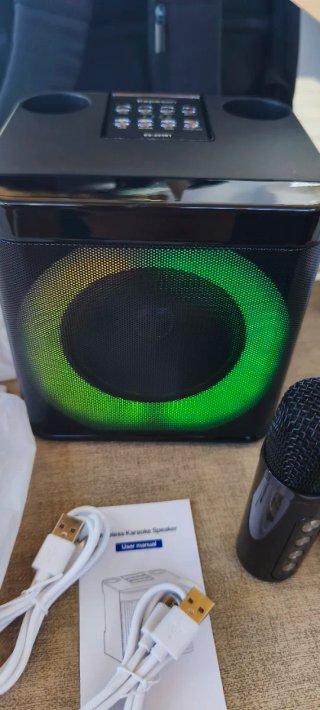 Karaoke Portátil con 2 Micrófonos
