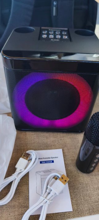 Karaoke Portátil con 2 Micrófonos