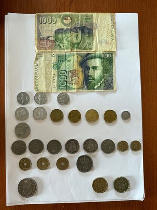 Lote Billetes y Monedas Pesetas España