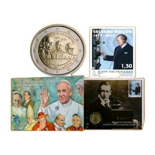 Vaticano 2024 Busta Filatélico Numismático Marconi