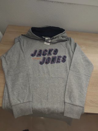 Sudadera Jack & Jones Hombre Gris Talla L con etiq
