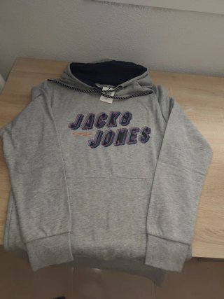 Sudadera Jack & Jones Hombre Gris Talla L con etiq