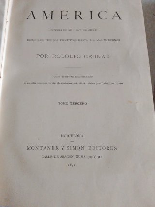 Lote 2 libros antiguos - año 1892 - América