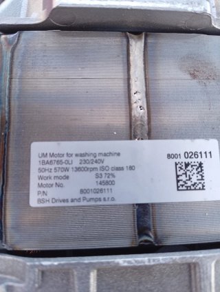 Motor Lavadora Siemens de 8k  BSH 18A6765-0LI