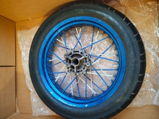 Rueda Supermotard Derbi Azul