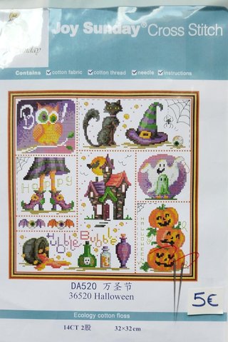 Kit Punto de Cruz Joy Sunday Halloween