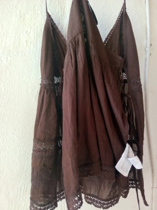 Blusa Zara tirantes encaje S/36