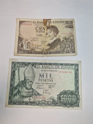 LOTE BILLETES PESETAS 1965