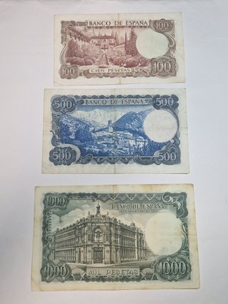 LOTE BILLETES PESETAS 1970 1971