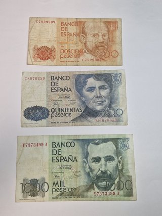 LOTE BILLETES PESETAS 1979 1980