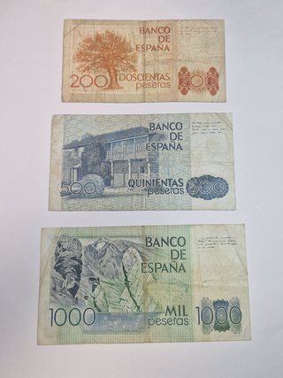LOTE BILLETES PESETAS 1979 1980