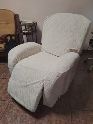 Sillón relax eléctrico beige