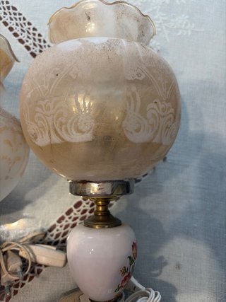 Coppia di lampade vintage in cristallo
