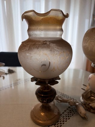Coppia di lampade vintage in cristallo