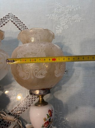 Coppia di lampade vintage in cristallo