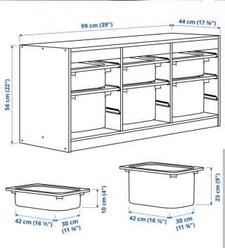 Mueble Juguetero con Bandejas Extraíbles