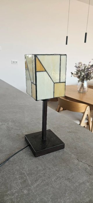 Lámpara Art Decó Cristal y Metal