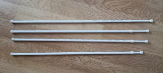 Barras extensibles blancas para cortinas 40-69cm
