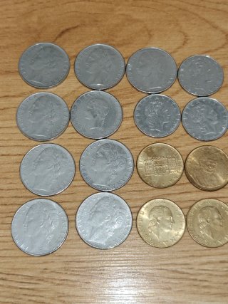 Lote 16 monedas Liras Italianas