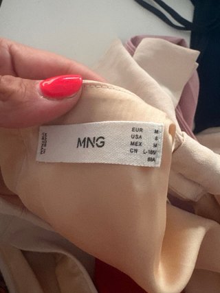 Vestido Mango Talla M Beige