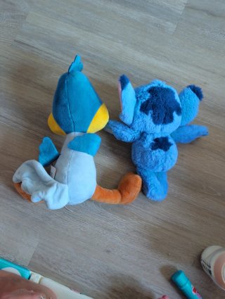 Peluche Pato Lucas y Stitch