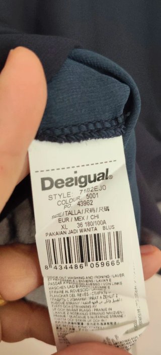Blusa Desigual Tul Azul marino/ Estampado