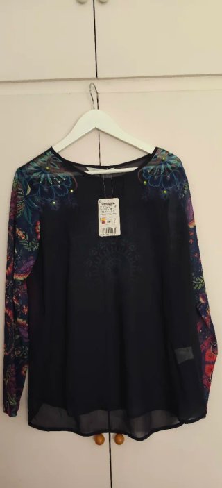 Blusa Desigual Tul Azul marino/ Estampado