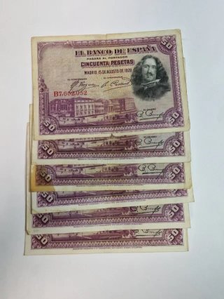 BILLETES 50 PESETAS 1928