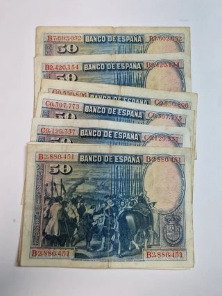 BILLETES 50 PESETAS 1928