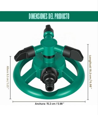 Aspersor Riego Jardín 360° Automático