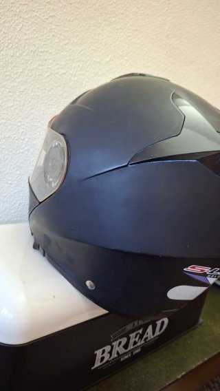 Casco modulare moto nero opaco XXL