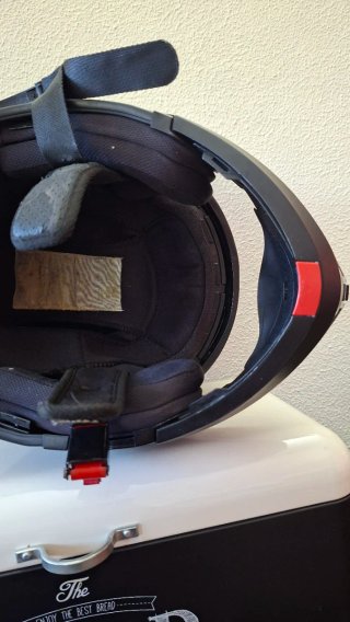 Casco modulare moto nero opaco XXL