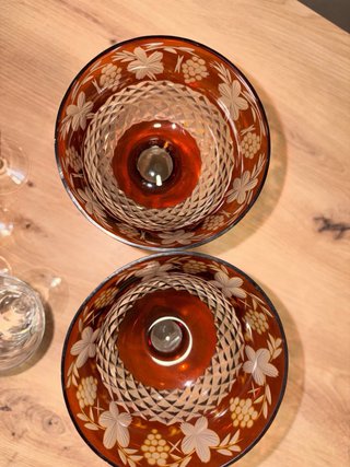 Lote 6 Copas Cristal Bohemia Vintage