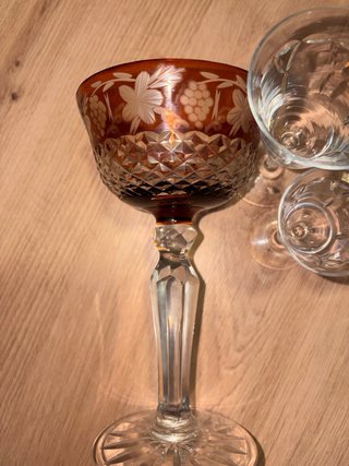 Lote 6 Copas Cristal Bohemia Vintage
