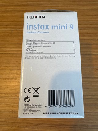 Cámara Instantánea Fujifilm Instax Mini 9 azul